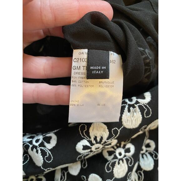 Gai Mattiolo Couture Black Embroidered Dress Blazer Suit Set Sz 44 Italy Runway - Picture 10 of 10